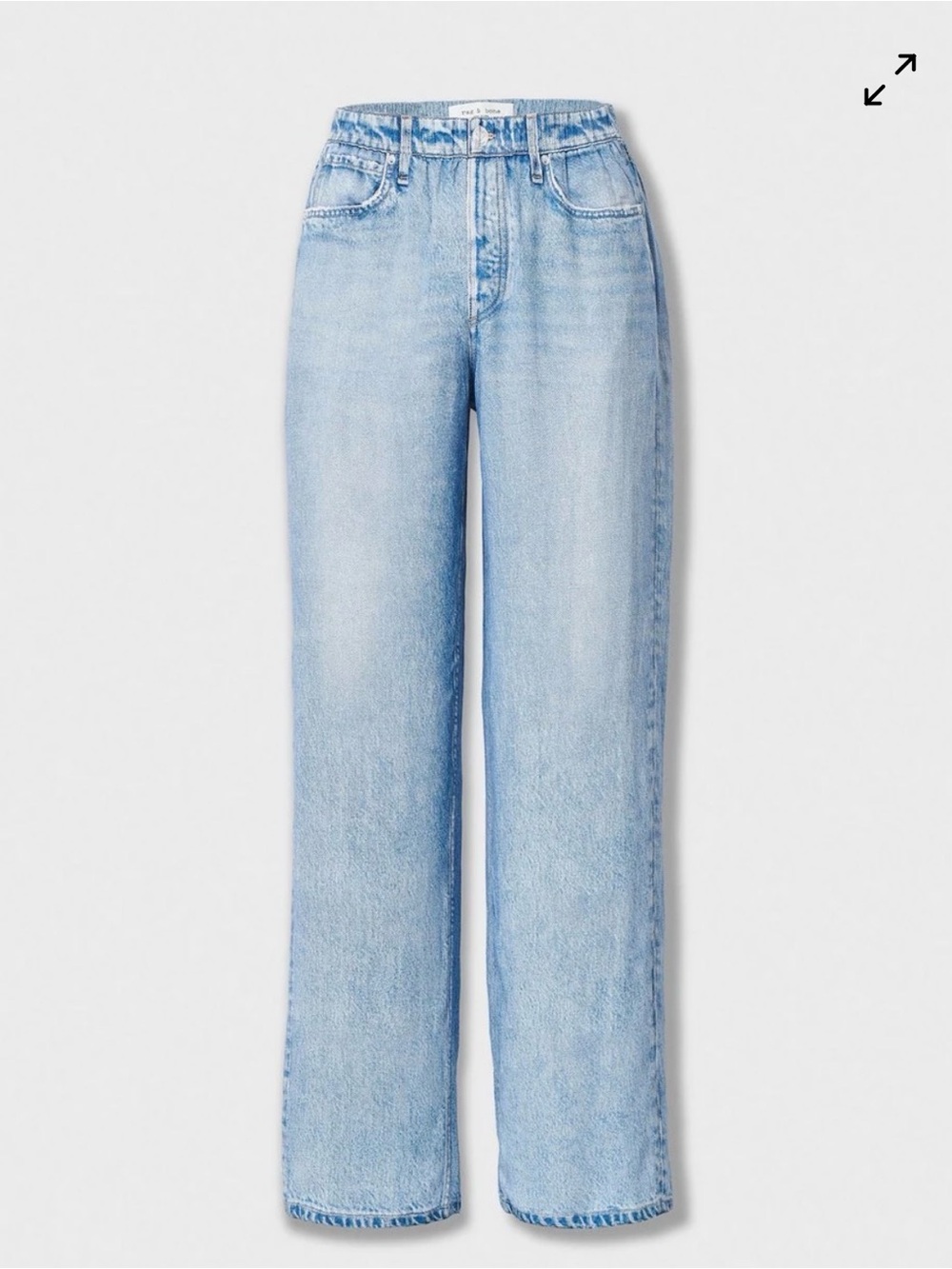 rag & bone Light Wash Wide Leg Jeans - Picture 5 of 8